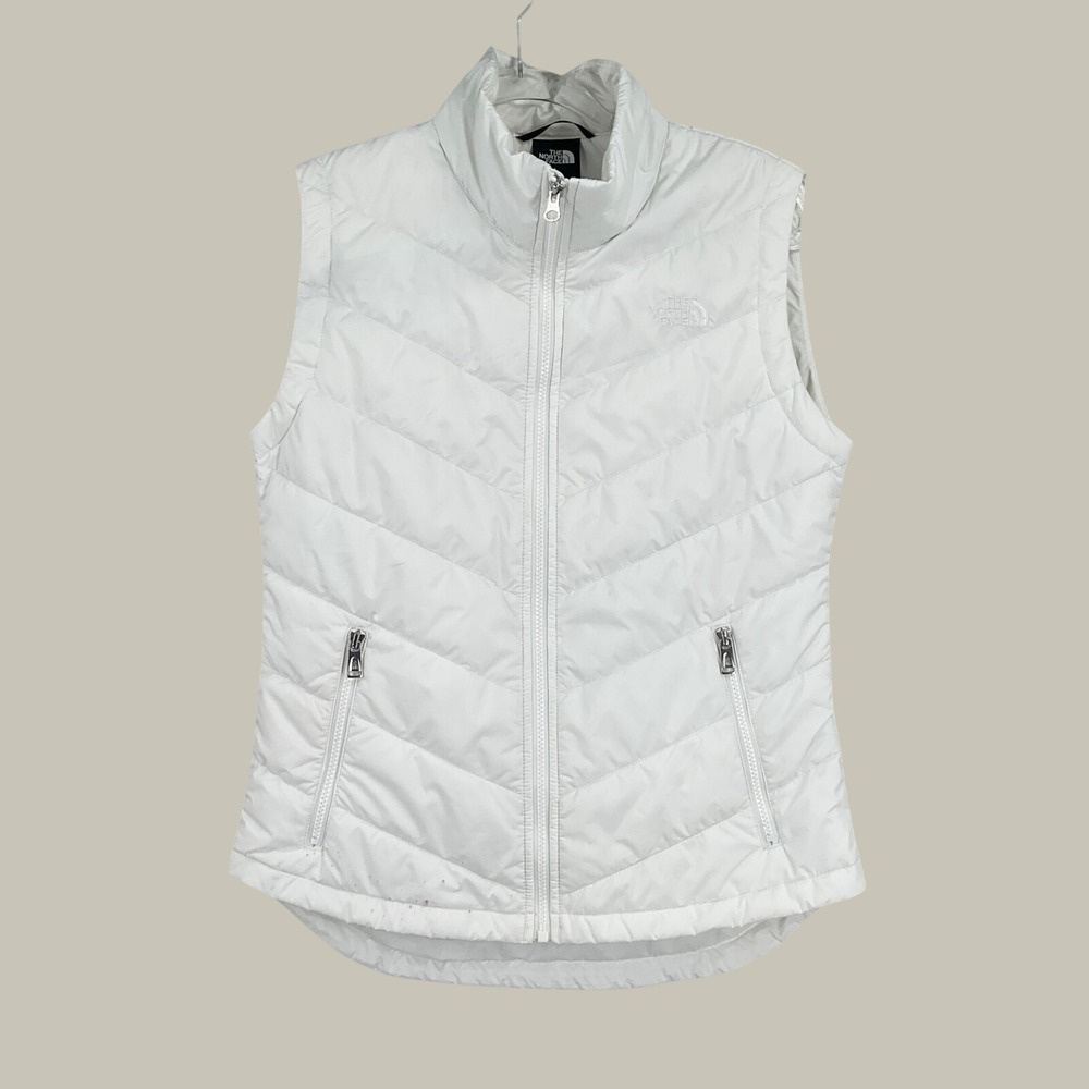 The‎ North Face Puffer Vest Womens S White Quilted Gorpcore Hiking Outdoor Flaw